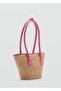 Natural fiber basket bag