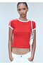 Contrast Detailed Knitwear T-Shirt - 6