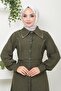 Beaded Sofia Dress Khaki Hm2476 - 6