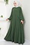 Eva Ayrobin Hijab Dress Khaki Hm2454