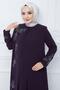 Plus Size Leaf Jewelled Mother's Dress Purple HM2350 - 2