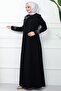 Plus Size Leaf Jewelled Mother's Dress Black HM2350 - 4