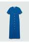 Buttoned Crochet Dress - 3