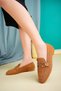 Mona Guaranteed Metal Buckle Leather Women's Loafer Casual Shoes - 8