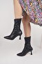 Diamond Guaranteed Women's Stretch Ankle Medium Heeled Boots - 2
