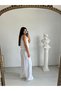 White Elastic Waist Wide Leg Linen Suit - 8