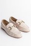 Mona Guaranteed Metal Buckle Leather Women's Loafer Casual Shoes - 5