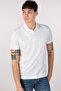 Ar-Ma Men's Polo Collar T-Shirt Without Print Basic Regular Fit Single Roll Neck Lycra Pique Y22374303201 White