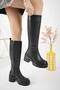 Boni̇ta Guaranteed Thick Serrated Sole Platform Heeled Zippered Women's Boots - 6