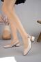 Lois Guaranteed Open Back Square Toe Women's Short Heeled Shoes - 7