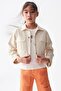 08-14 Years Old Girl's Mink Color Nature Jacket - 4