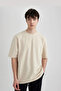 Men's T-Shirt X3926Az/Bg757 Beıge - 2