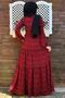 Noble Red Floral Dress - 4