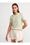31069 Cotton Crew Neck T-Shirt-Mint - 4