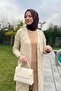 Dama Patterned Stone Knitwear Cardigan - 8