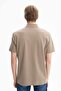 Ar-Ma Men's Shirt Polo Collar Short Sleeve Button Closure Pocketless Shirt Regular Fit Double Roll Combed Cotton - 5