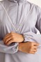 Short Zippered Hijab Swimsuit Gray