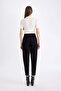 Women's Black Canvas Trousers - S2790Az/Bk81 - 6