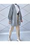 Women's Winter Hair Knitted Short Knitwear Cardigan - Gray