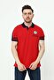 Ar-Ma Men's Polo Neck T-Shirt with Text Print Regular Fit Single Roll Neck Lycra Pique Y22374300901 Red - 3