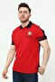 Ar-Ma Men's Polo Neck T-Shirt with Text Print Regular Fit Single Roll Neck Lycra Pique Y22374300901 Red - 6