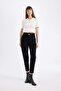 Women's Black Canvas Trousers - S2790Az/Bk81 - 2