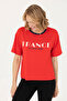 Women's Red Crew Neck T-Shirt 50264186 -Vr030 - 3