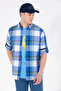 Men's Plaid Cobalt blue Shirt 50264095 -Vr045 - 3