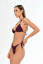 Triangle Stringed Plum Bikini Set - 2
