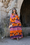 Tropical Orange Patterned Loose Dress - 2