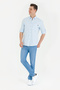 Men's Blue Long Sleeve Shirt 50264308 -Vr036 - 4