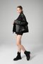 Pamela Unisex Jumbo Oversize Biker Genuine Leather Coat Black - 5