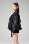 Pamela Unisex Jumbo Oversize Biker Genuine Leather Coat Navy Blue - 2