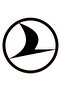 Turkish Airlines Sticker (Sent by Ecnrshop) Black 8*8 cm