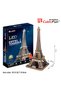 3D 82 Parça Puzzle Eiffel Kulesi - Fransa (Led Işıklı) - 3