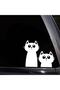 Cute Cats Waterproof Removable Auto Domestic Production A+Quality 2 Pieces 19*16 cm Durable