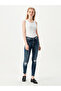 Tanya X Fringe Skinny Leg Mid Waist Jean Trousers - 5