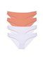 4 Piece Eco Set Lycra Women's Slip Panties Powder White