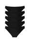 Super Eco 5 Pieces Lycra Black Women's Slip Panties Set
