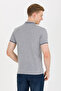 Men's Gray Melange Basic Polo T-Shirt 50264890-VR086 - 5