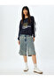 Women's Navy Oversized Sweatshirt - 2
