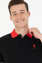 Men's Black Polo Collar T-Shirt 50264895-VR046 - 2
