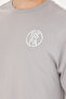 Men's Gray Long Fit Crew Neck T-Shirt 50264941-Vr024 - 7