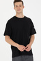Men's Black Oversize Crew Neck T-Shirt 50264917 -Vr046 - 3