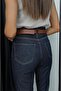 Dark Navy Raw Hem Jeans - 7