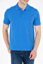Men's Cobalt Blue Polo Neck T-Shirt 50265068 -Vr045 - 6