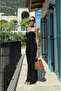 Strapless Black Noble Dress - Slit Detail - 3