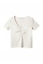 Cotton T-Shirt with Pucker Detail - 4