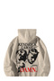 Cream Unisex Oversized Hoodie - Kendrick Lamar  Printed Kangaroo Pocket Streetwear Sweatshirt - 3