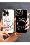 Luxury Silicone Case for Xiaomi Redmi Note 9 Pro with Deep Purple Minnie Stand and Gold Detail on the Edges - 7